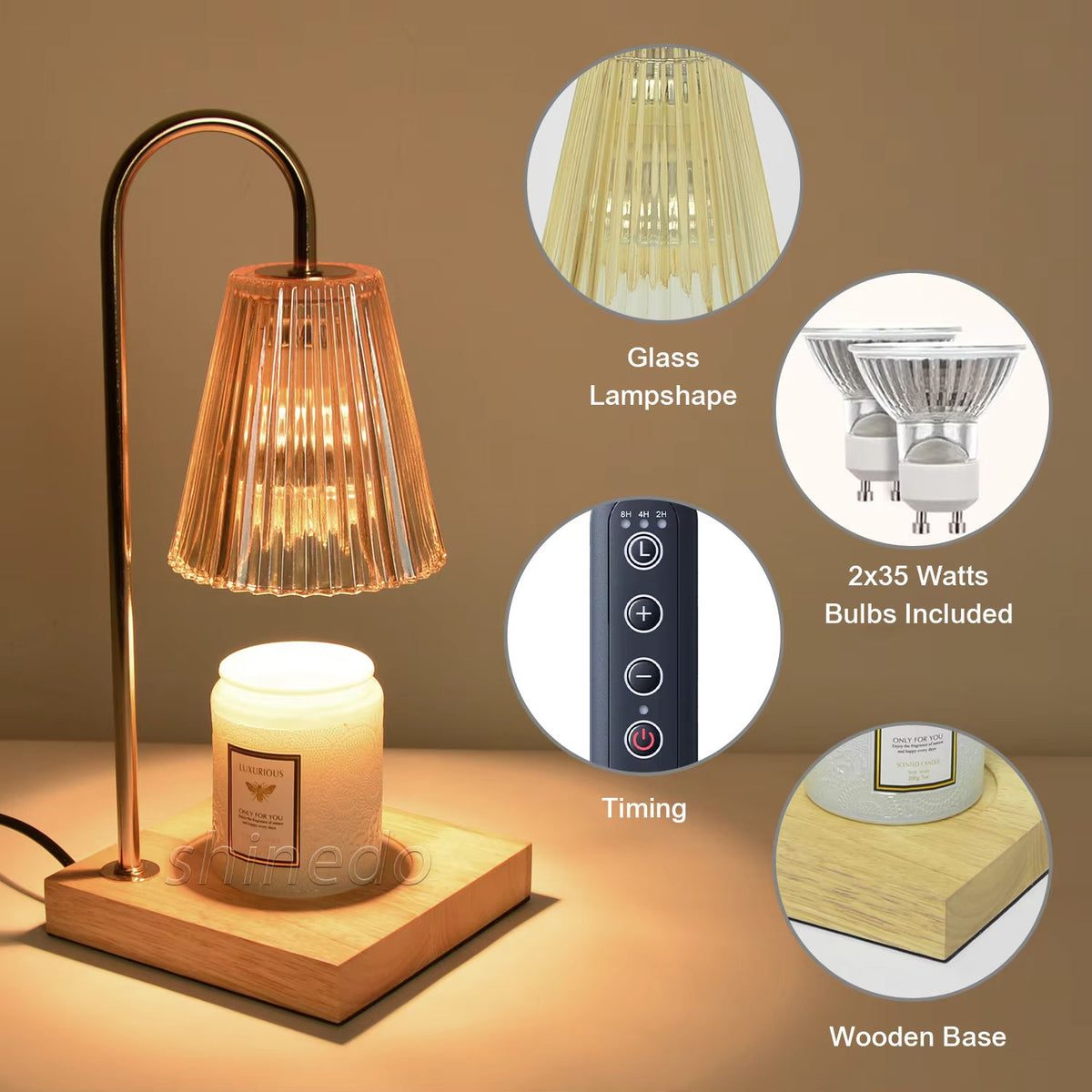 Berry Ember Candle Warmer Lamp