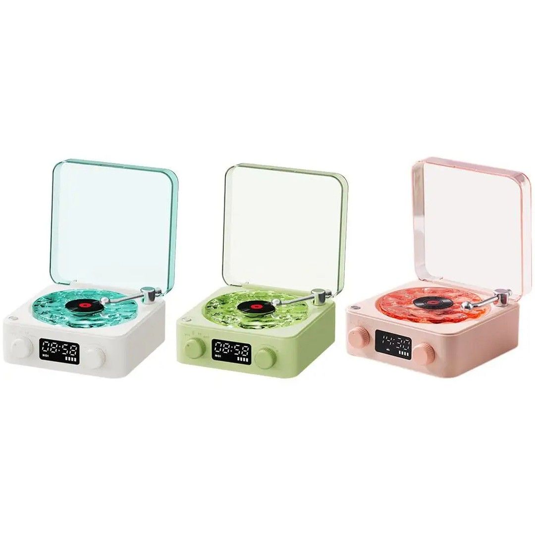 After Hours Vinyl Bluetooth Speaker with Ripple Light and Clock