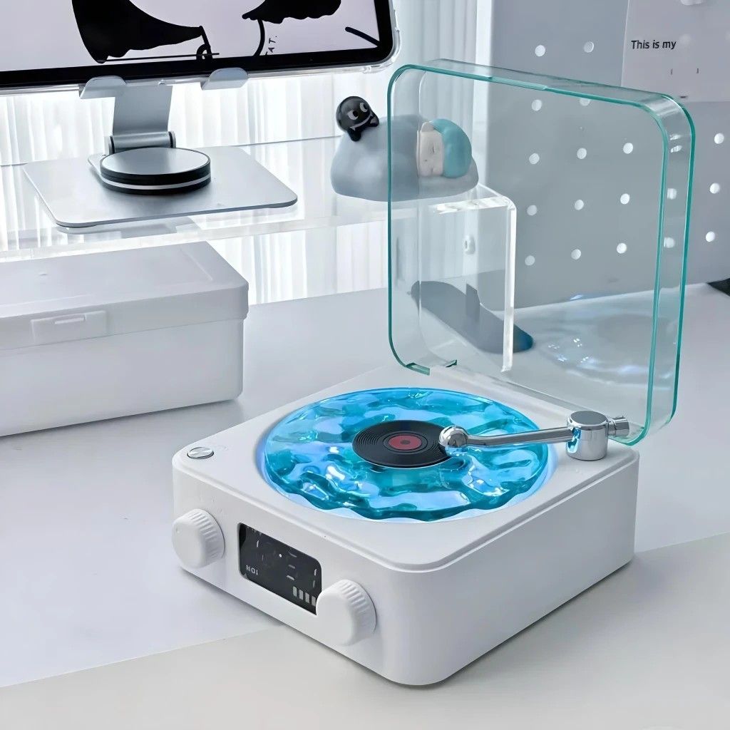 After Hours Vinyl Bluetooth Speaker with Ripple Light and Clock