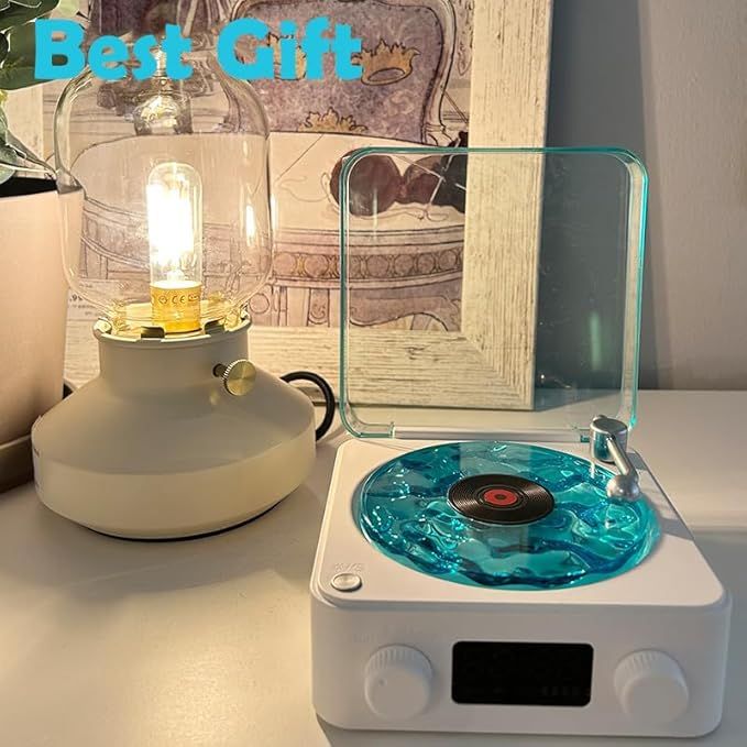 After Hours Vinyl Bluetooth Speaker with Ripple Light and Clock