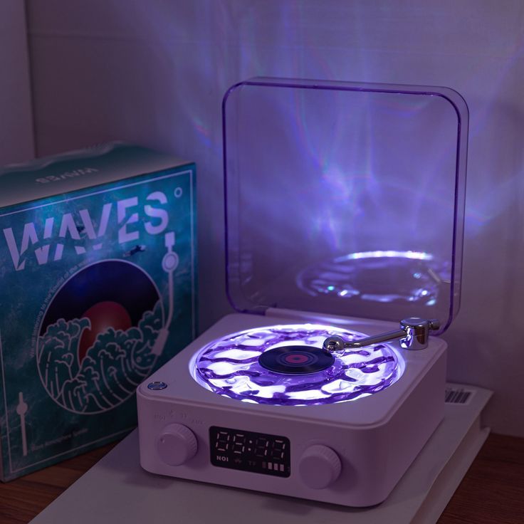 After Hours Vinyl Bluetooth Speaker with Ripple Light and Clock