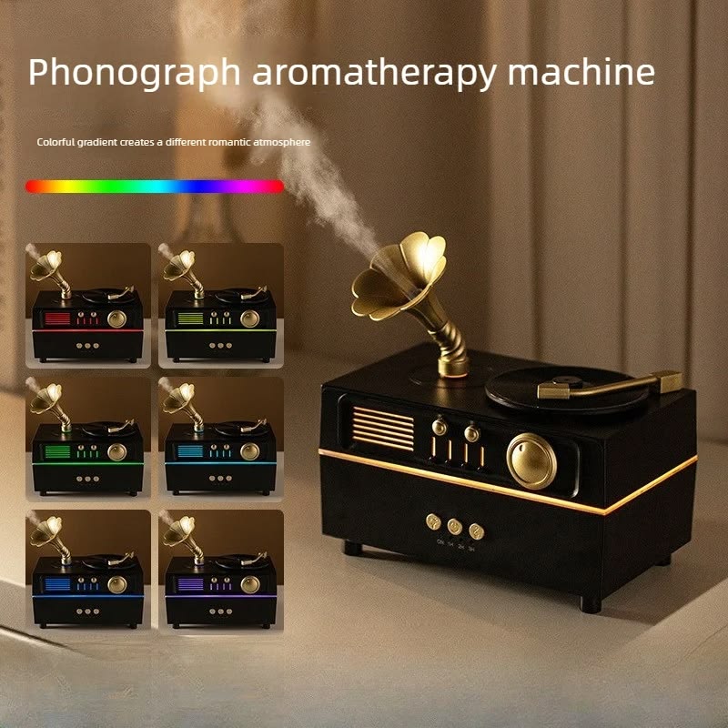 Scented Symphony Gramophone Aroma Diffuser with Bluetooth Speaker
