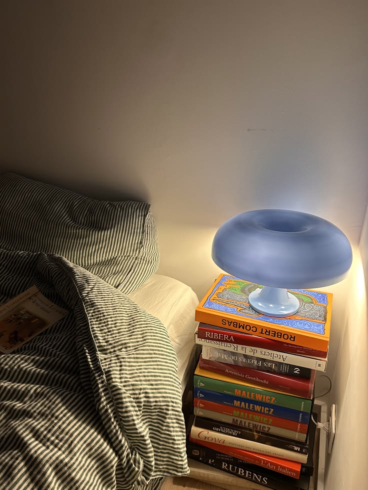 Tangerine Halo Mushroom Table Lamp
