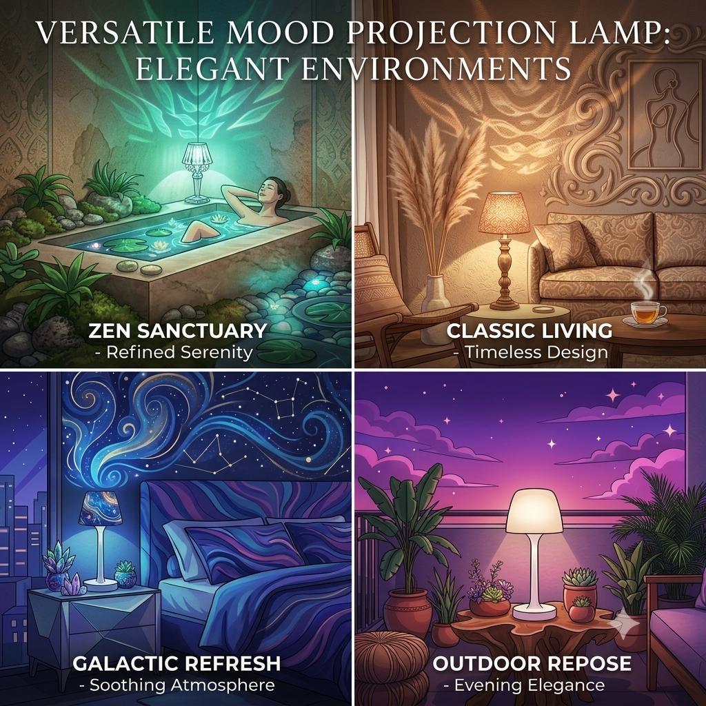 Aurora Mist Cordless Lamp and Aurora Projector