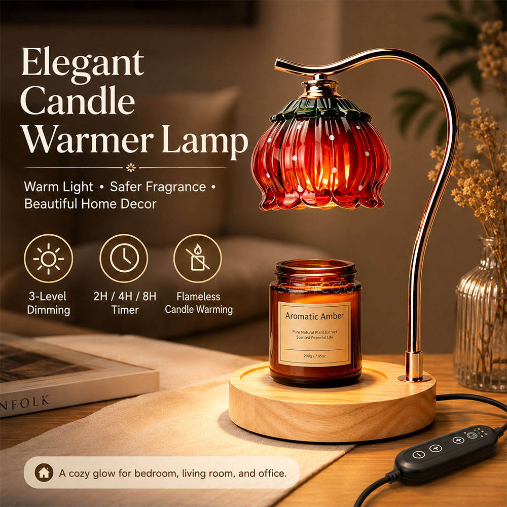 Berry Ember Candle Warmer Lamp