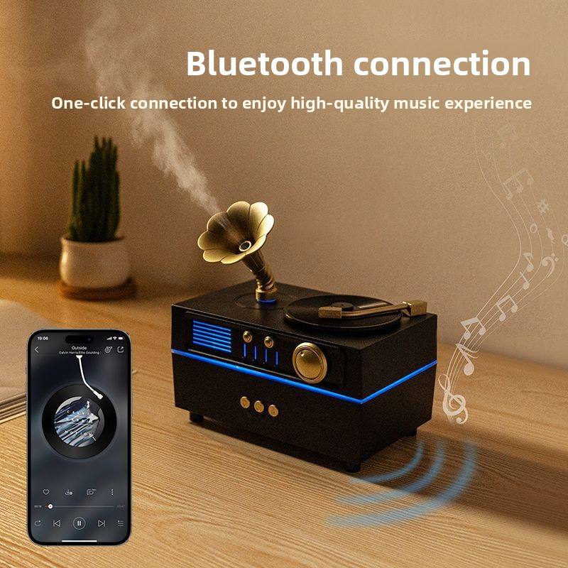 Scented Symphony Gramophone Aroma Diffuser with Bluetooth Speaker
