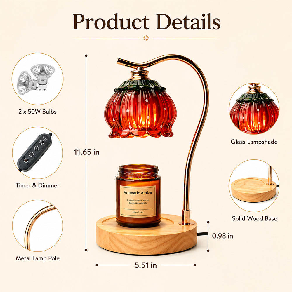 Berry Ember Candle Warmer Lamp