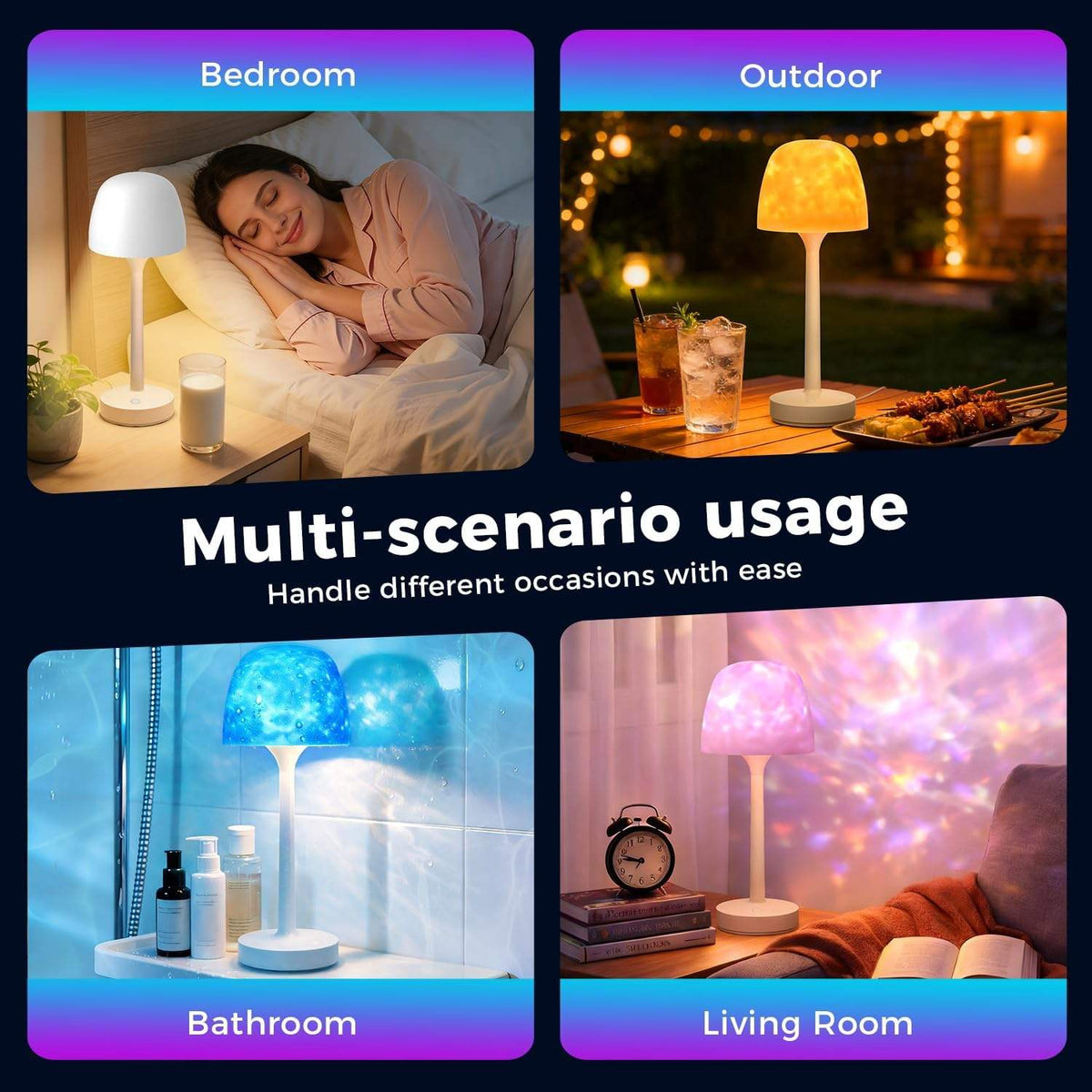 Aurora Mist Cordless Lamp and Aurora Projector
