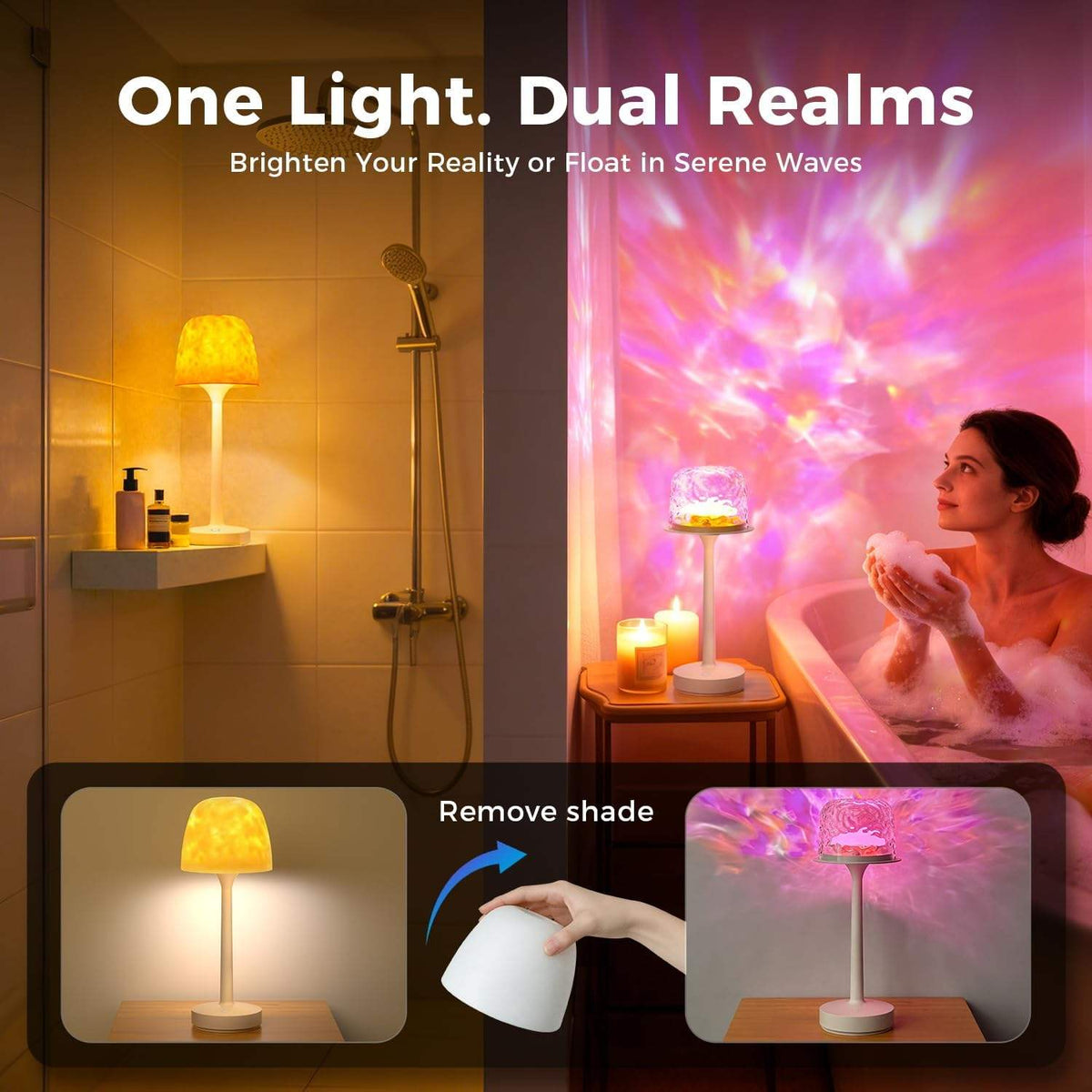 Aurora Mist Cordless Lamp and Aurora Projector
