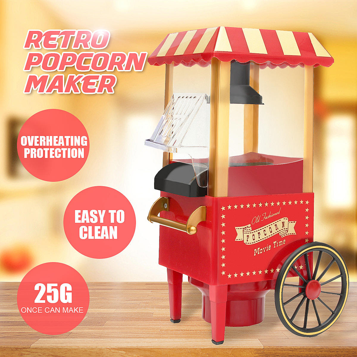 Carnival Crunch Retro Popcorn Cart