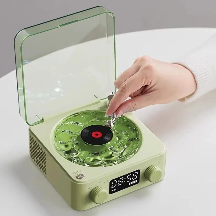 After Hours Vinyl Bluetooth Speaker with Ripple Light and Clock