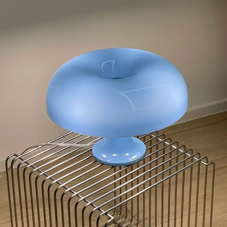 Tangerine Halo Mushroom Table Lamp